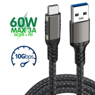 Cabo USB C para USB A 10Gbps: Velocidade de SSD e 60W PD - imagem 1