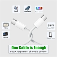 Cabo USB-C PD 60W: Carga Rápida para iPhone 16 e Samsung - imagem 1