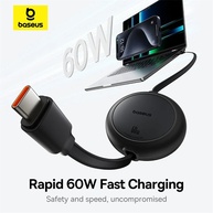 Cabo USB-C Retrátil Baseus 60W: Carregue Rápido! - imagem 1