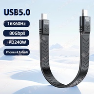 Cabo USB-C Thunderbolt 5: 240W, 80Gbps e 16K! - imagem 1