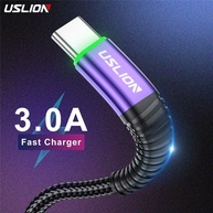 Cabo USB-C USLION 3A: Carregamento Turbo e Durável! - imagem 1