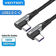 Cabo USB-C Vention: Carga Rápida 100W e Dados! - imagem 1