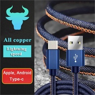 Cabo USB Denim: Carregamento Rápido e Durável - imagem 1