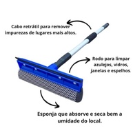 Rodinho Limpeza com Cabo Extensível - Esfregão Multiuso para Vidros, Box e Azulejos - imagem 5