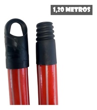Kit 3 Cabos de Vassoura de Madeira Plastificados com Alça e Rosca Reforçada - Resistente e Universal - imagem 2