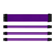 Kit Cabos Sleeved Mancer MR110 Roxo - 1x24P, 1x4+4P, 2x6+2P - Elegância e Performance para seu PC - imagem 1