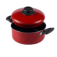 Caçarola Antiaderente Vermelha 1,9L: Cozinhe Sem Grudar! - imagem 1