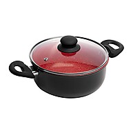 Caçarola Vermelha Cerâmica 20cm: Cozinhe Fácil! - imagem 1