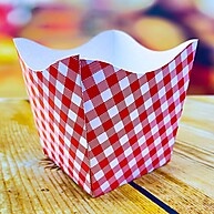 Cachepô Festa Junina Xadrez Vermelho – Decore com Estilo! - imagem 1