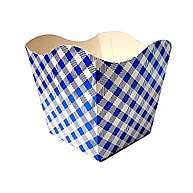 Cachepot Xadrez Azul Rizzo: Decore com Estilo! - imagem 1