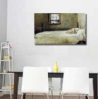 Pôster Arte em Tela Andrew Wyeth - Cachorro na Cama | Decoração Vintage 61x40cm - imagem 4