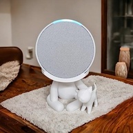 Suporte Alexa Echo POP com Design Exclusivo - Robert Plant, Gato, Cachorro e Violão - imagem 3