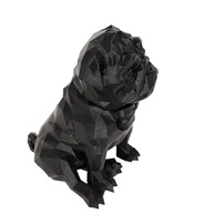 Pug Cachorro em Impressão 3D - Decoração Moderna em Preto para Ambientes Criativos - imagem 4