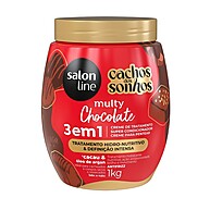 Cachos Definidos: Creme Pentear 3 em 1 Salon Line 1kg - imagem 1