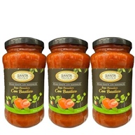 Kit 3 molhos Italianos SANTA TAVOLA Basilico 400g cada + 2 Macarrão N.1 ANGEL HAIR BARILLA 500g cada - imagem 3