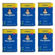 Tia Sônia, Kit 6 Granola Tradicional Lata Especial Tia Sônia 500g cada - imagem 1