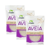 Kit 3 Pouchs de Farinha de Aveia Integral sem Glúten de 200g cada - Vitalin - imagem 2