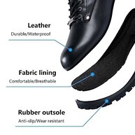 Bota masculina de motociclista de couro sintético impermeável com zíper lateral com cadarço - imagem 4