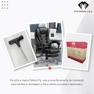 Cadeira de Escritório Ergonômica com Apoio para Pés e Encosto Ajustável - Conforto Premium para Home Office - imagem 4