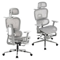 Cadeira de Escritório Ergonômica com Suporte Lombar e Encosto Ajustável - Conforto Premium Cinza - imagem 2