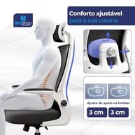 Cadeira de Escritório Ergonômica Premium com Tela Mesh, Ajuste Lombar e Suporte até 120kg - Ideal para Home Office - imagem 5