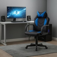 Cadeira Gamer Xtreme Orion Azul e Preta - Conforto e Estilo para Jogos e Trabalho - imagem 3