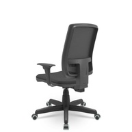 Cadeira Presidente Brizza Tela Back System com Assento Crepe Plaxmetal Preta - Conforto e Estilo para Seu Escritório - imagem 5