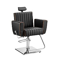 Cadeira de Cabeleireiro Hidráulica e Reclinável Dompel Nomad Preto: Conforto Profissional - imagem 1