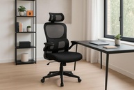 Cadeira de Escritório Ergonômica com Apoio Lombar e Encosto Ajustável - Malha Respirável e Design Moderno - imagem 1