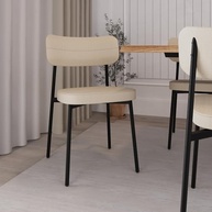 Cadeira Fixa Alloa 50x44,7x83,8 cm - Design Contemporâneo com Toques Retrô em Bege - imagem 3
