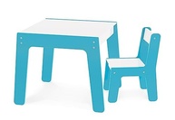 Conjunto Mesa e Cadeira Infantil Azul Junges - Design Seguro e Ecológico - imagem 2