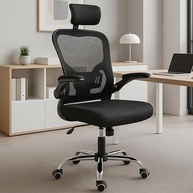 Cadeira Ergonômica Presidente com Encosto Mesh Reclinável 135° | Apoio de Cabeça e Braços Ajustáveis | Até 120kg - imagem 2