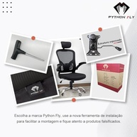 Cadeira Ergonômica de Escritório com Estofado Mesh Premium - Preto Profundo - imagem 3