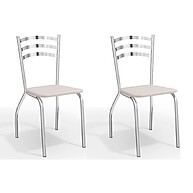 Cadeira Sala de Jantar Portugal 2C007CR – Elegância Cromada e Conforto - imagem 1