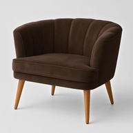 Poltrona Cadeira Decorativa Ergonômica para Sala de Espera e Recepção MOBLAN - Estilo Moderno e Conforto Duradouro (Marrom) - imagem 2