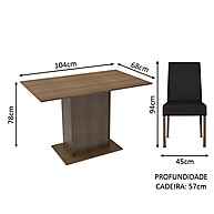 Conjunto Sala de Jantar Manu Madesa com Mesa e 2 Cadeiras - imagem 2