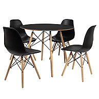 Sala de Jantar Eames: Mesa 70cm + 4 Cadeiras - imagem 2