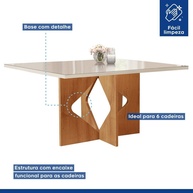 Sala de Jantar Completa: Mesa Dakota + 4 Cadeiras - imagem 2