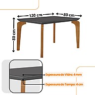 Sala de Jantar Completa: Mesa Liz + 4 Cadeiras - imagem 2