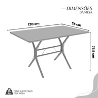 Sala de Jantar Completa: Mesa Granito Ocre + 4 Cadeiras - imagem 2