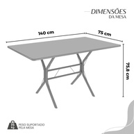 Sala de Jantar Completa: Mesa Granito + 6 Cadeiras - imagem 2