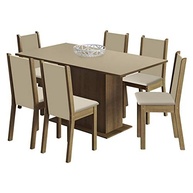 Conjunto de Sala de Jantar Ohana Madesa - Mesa com 6 Cadeiras em Madeira, Estilo Rustic/Crema/Pérola - imagem 4