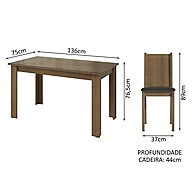 Sala de Jantar Isla: Mesa Vidro + 6 Cadeiras - imagem 2