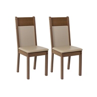 Cadeiras de Jantar Madesa: Kit 2 Rustic/Crema/Pérola - imagem 1