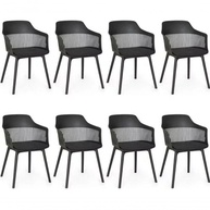 Cadeiras de Jantar Marcela: Kit 8 Preto Elegante - imagem 1