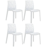 Cadeiras Gruvyer Loft7 - Conjunto de 4 Cadeiras Modernas em Polipropileno com Encosto Confortável para Ambientes Variados - imagem 1