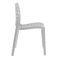 Cadeiras Gruvyer - Kit com 4 Unidades em Polipropileno com Encosto Moderno para Sala, Cozinha, Varanda e Jardim - Cinza Claro - imagem 5
