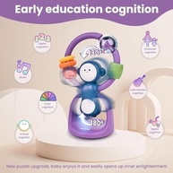 Brinquedo Cadeirinha de Sucção Macaco Roxo M16 - Estimula Refeições Divertidas e Desenvolvimento Sensorial - imagem 5