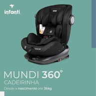 Cadeirinha de Bebê Mundi Giro 360° Preta: Segurança e Conforto do Nascimento aos 36kg - imagem 3