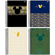 Caderno Mickey Arts Office 10 Matérias – 4 Unidades Sortidas - imagem 1